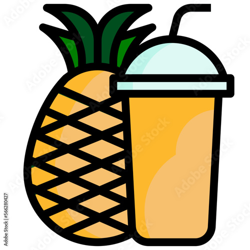 PINEAPPLE filled outline icon