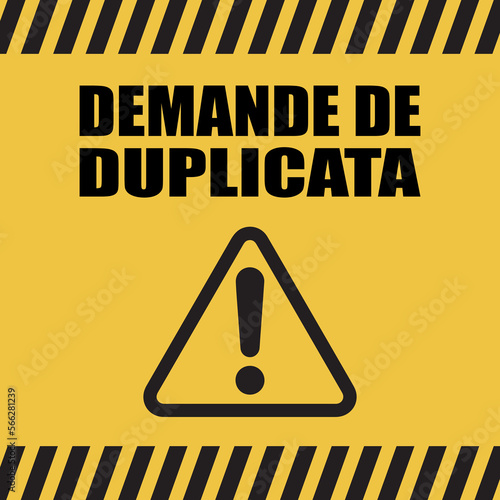 Logo demande de duplicata.
