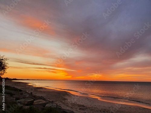 Sunset at the beach photo