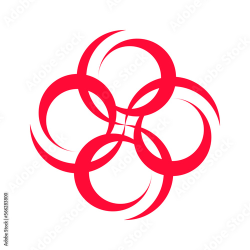 Hurricane Symbol. Abstract Icon. Circle Logo. Editable Shape Logo Template