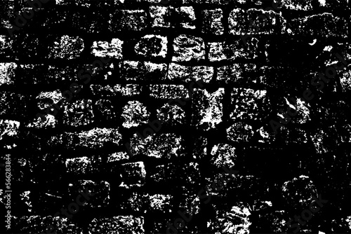 Old  grungy  retro  dirty  faded  brick  wall  of  ancient  city.  Uneven  pitted  peeled  surface  brickwork  of  cellar  worn.  Ruined  shabby  stiff  blocks.Hard  solid  messy  ragged  holes  brickwall  of  3D  grunge  design