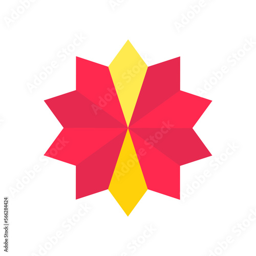 Star flower symbol. Star Logo Template. Editable Shape Logo Template