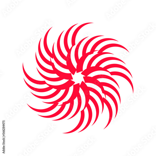 Wind Spinner Symbol. Editable Shape Logo Template
