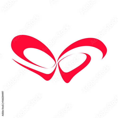 Butterfly Symbol. Abstract icon. Editable Shape Logo Template