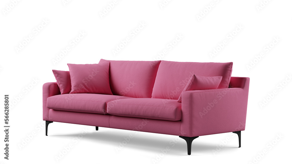 Modern sofa on isolated white background. Furniture for the modern interior, minimalist design. Modern sofa on isolated white background. Furniture for the modern interior, minimalist design.