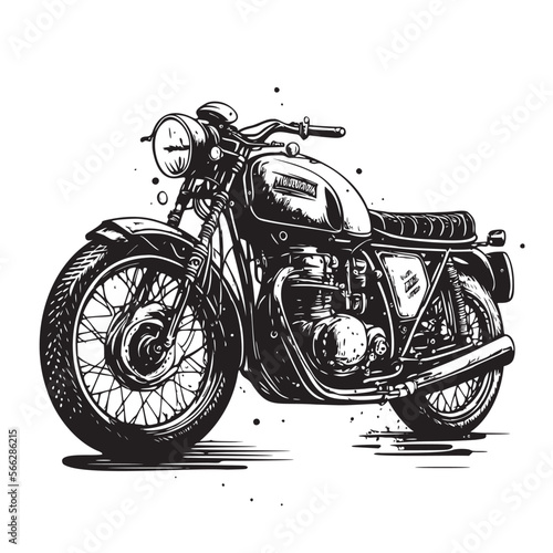 Motorcycle isolated on white background