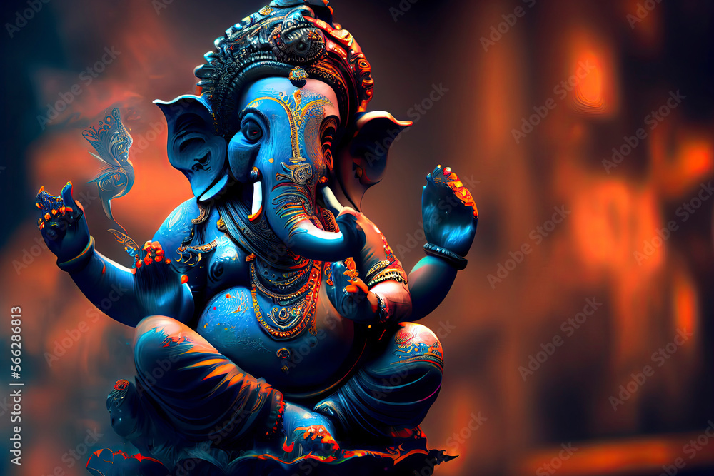Lord Ganesha with Blured bokhe background