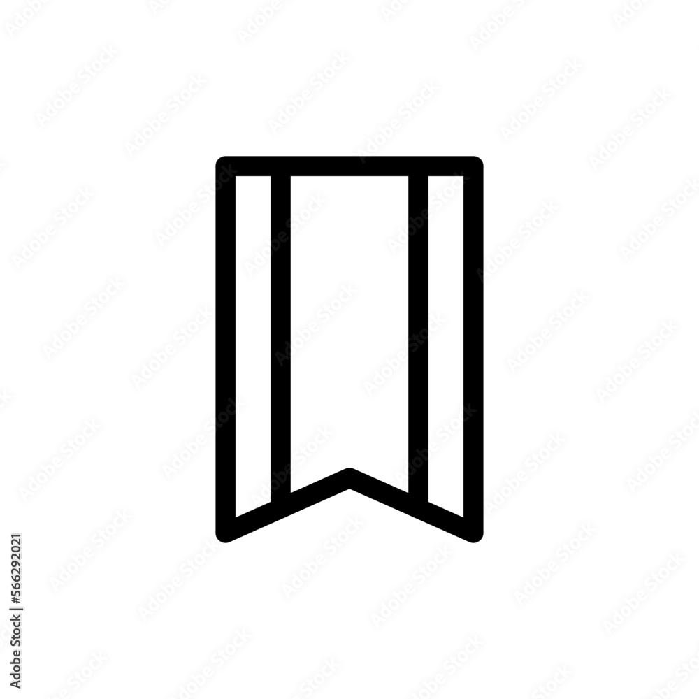 Bookmark icon line isolated on white background. Black flat thin icon on modern outline style. Linear symbol and editable stroke. Simple and pixel perfect stroke vector illustration Bookmark icon line isolated on white background. Black flat thin icon on modern outline style. Linear symbol and editable stroke. Simple and pixel perfect stroke vector illustration