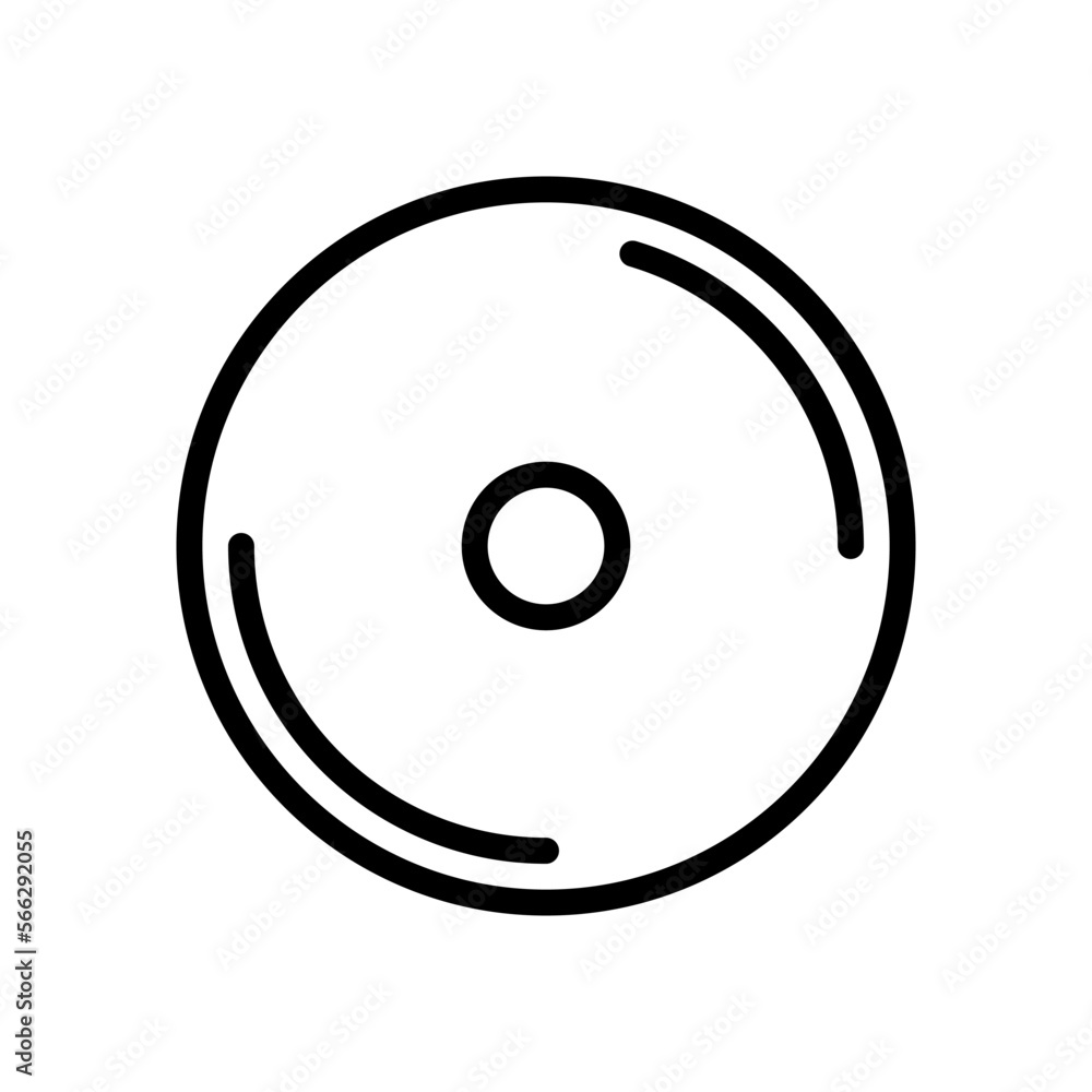 CD icon line isolated on white background. Black flat thin icon on modern outline style. Linear symbol and editable stroke. Simple and pixel perfect stroke vector illustration CD icon line isolated on white background. Black flat thin icon on modern outline style. Linear symbol and editable stroke. Simple and pixel perfect stroke vector illustration
