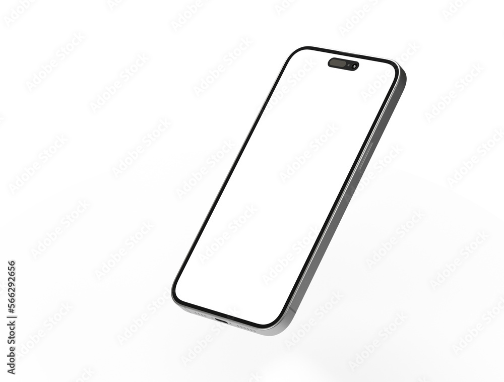 smartphone With Blank Screen in 3d smartphone With Blank Screen in 3d