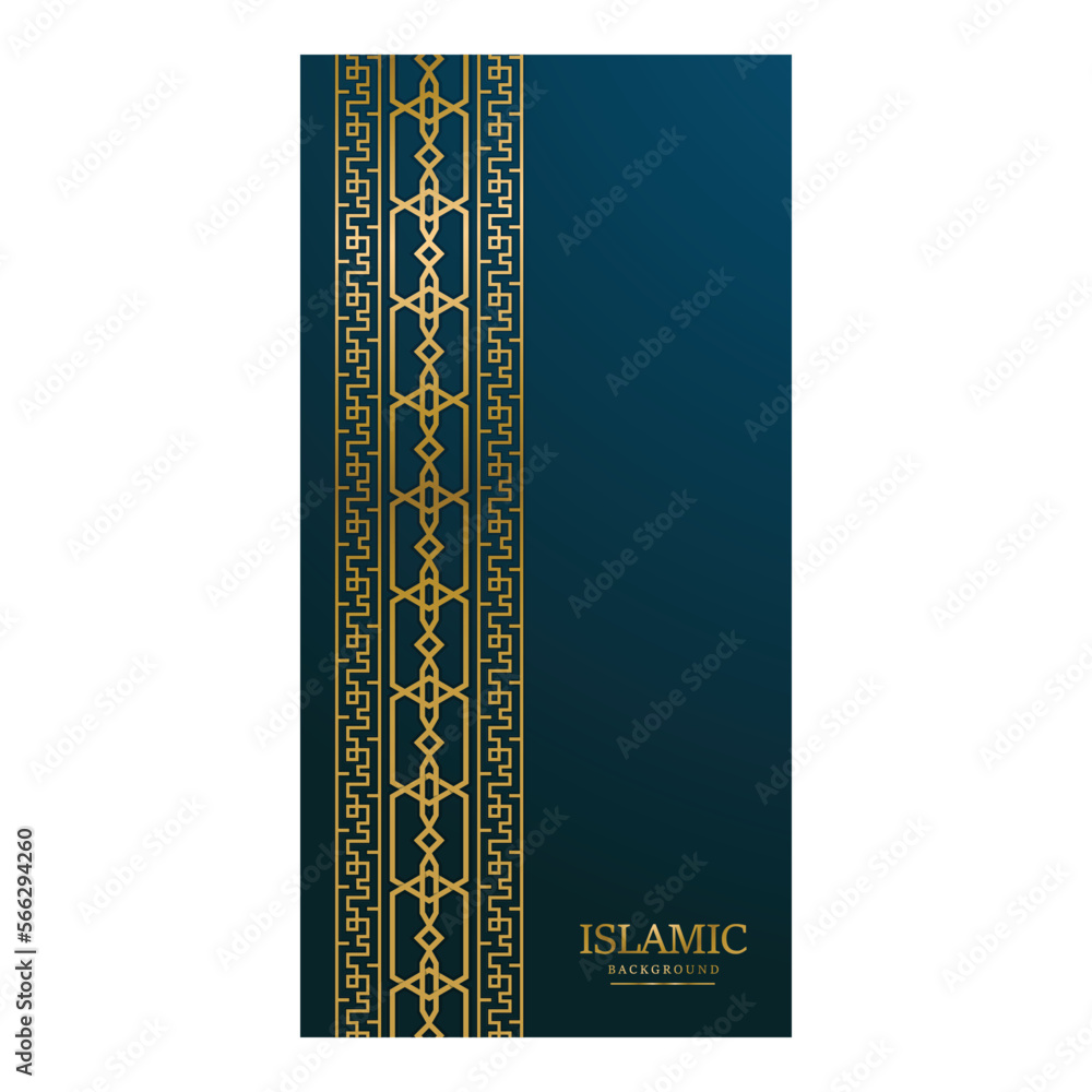Fototapeta premium Islamic greeting card template and vertical banner vector