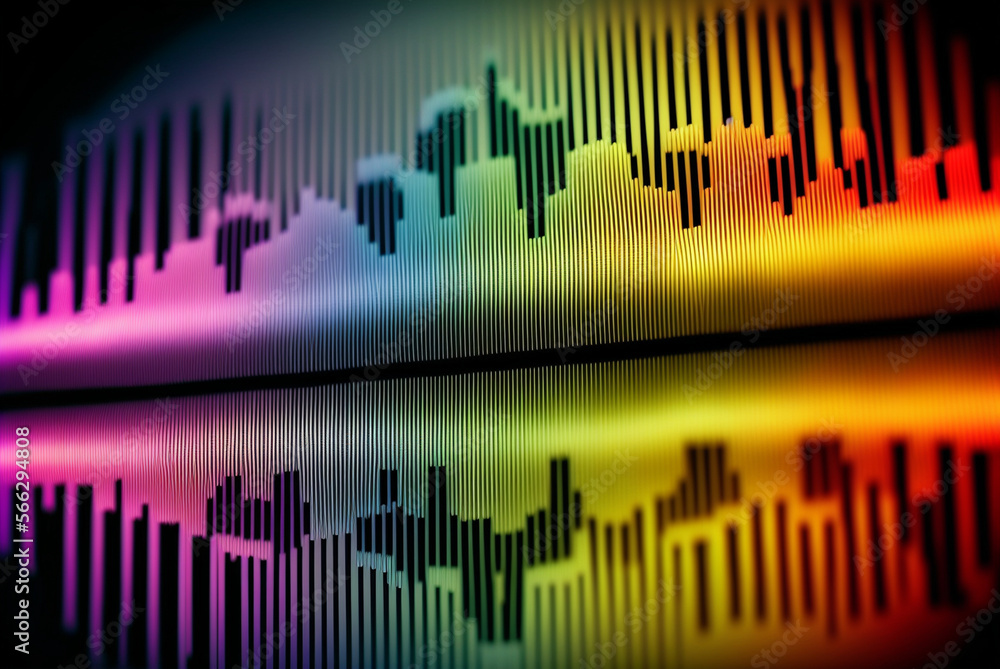Sound wave. Equalizer pattern. Abstract digital waveform. generative ai Sound wave. Equalizer pattern. Abstract digital waveform. generative ai