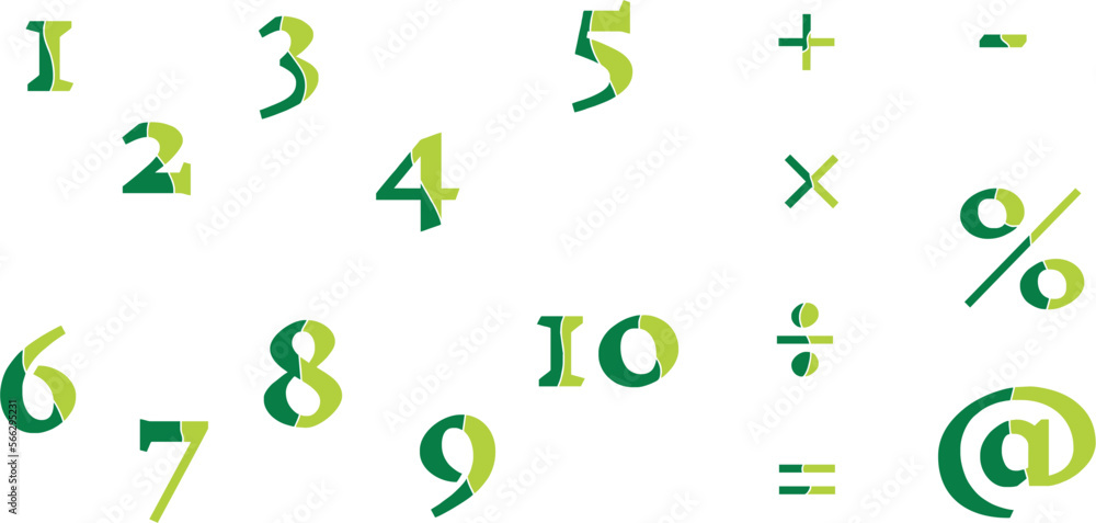 green number for promotion set made of abstract Vector realistic Discount for your unique sale poster green number for promotion set made of abstract Vector realistic Discount for your unique sale poster
