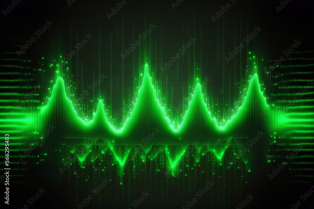 Sound wave. Equalizer pattern. Abstract digital waveform. generative ai Sound wave. Equalizer pattern. Abstract digital waveform. generative ai