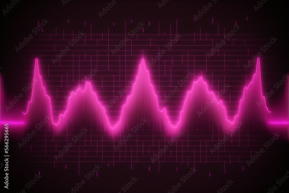 Fototapeta premium Sound wave. Equalizer pattern. Abstract digital waveform. generative ai