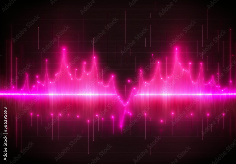 Sound wave. Equalizer pattern. Abstract digital waveform. generative ai
