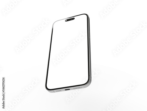 3d render illustration hand holding the white smartphone