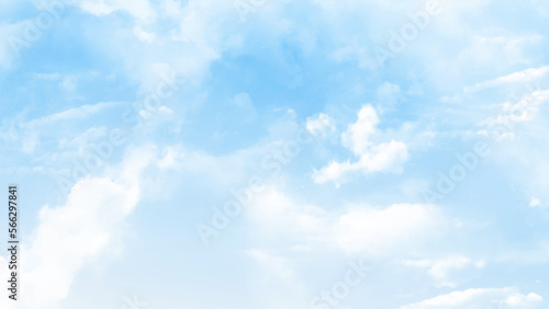 Blue sky and clouds. Summer air background. Blue sky, white clouds , background, For retouching a white sky .
