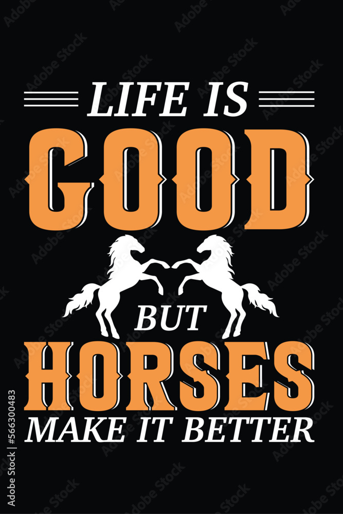 Obraz premium horse t shirt design concept