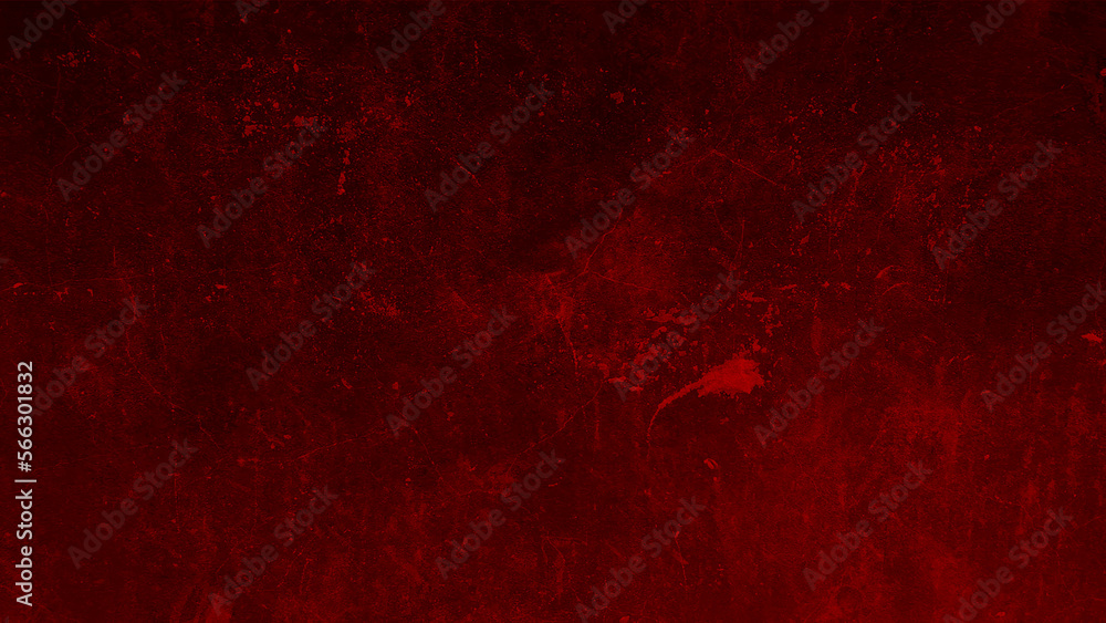 Dark red abstract background - color shading texture. Dark red old grunge cement wall