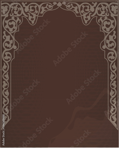 Paper template or background decorated with batik ornaments in the form of doorstops and line and dot elements photo