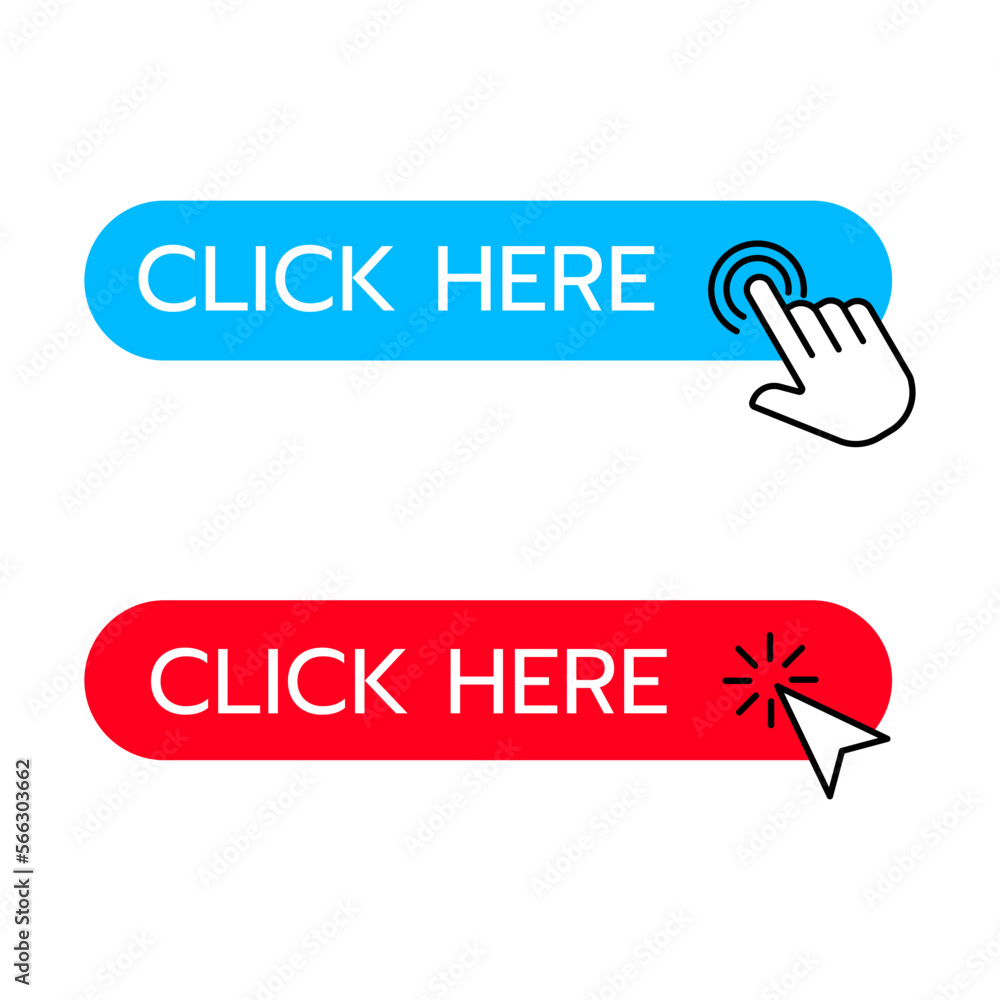 Click here icon vector design for website, label, banner, sticker, design template and logo. Click here icon vector design for website, label, banner, sticker, design template and logo.