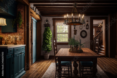 Farmhouse interiordesign, generative ai  © GHart