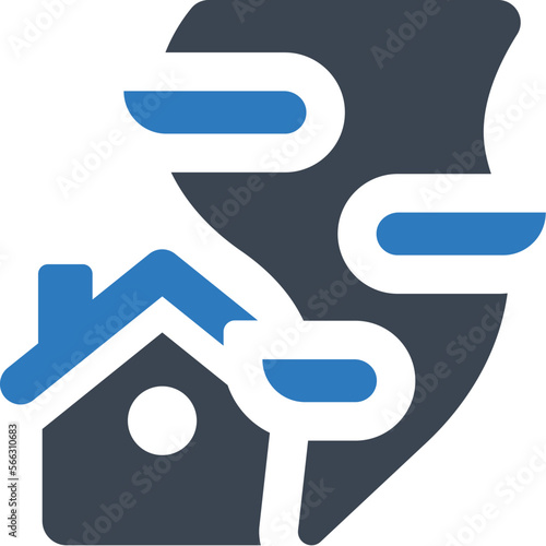Flood disaster icon