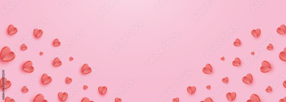 Valentines hearts banner. Symbols of love in shape of heart for Happy Women's, Mother's, Valentine's Day, birthday greeting card design. Valentines hearts banner. Symbols of love in shape of heart for Happy Women's, Mother's, Valentine's Day, birthday greeting card design.