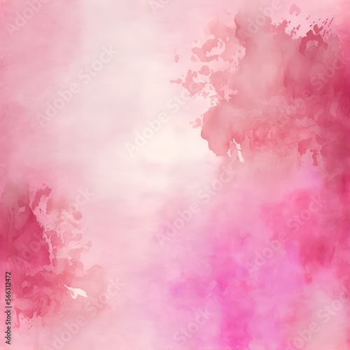 Abstract watercolor pink and red illustration. Generative AI.