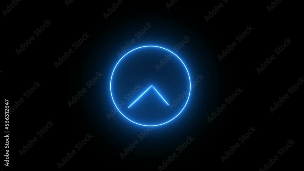 Blue color bright clock with glowing neon light . wall clock timer .12 hour is going speedy , neon analog clock . Blue color bright clock with glowing neon light . wall clock timer .12 hour is going speedy , neon analog clock .