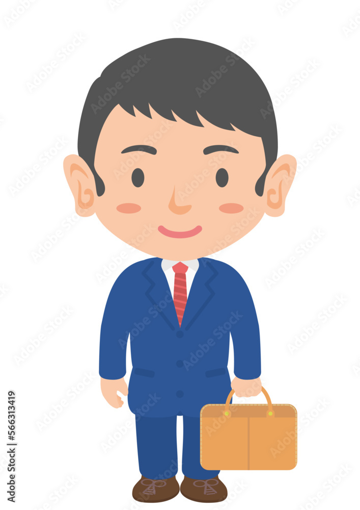 ビジネスバッグを持つサラリーマン