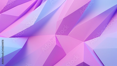 Arte abstracto en bajo polígono con colores pastel, IA Generativa