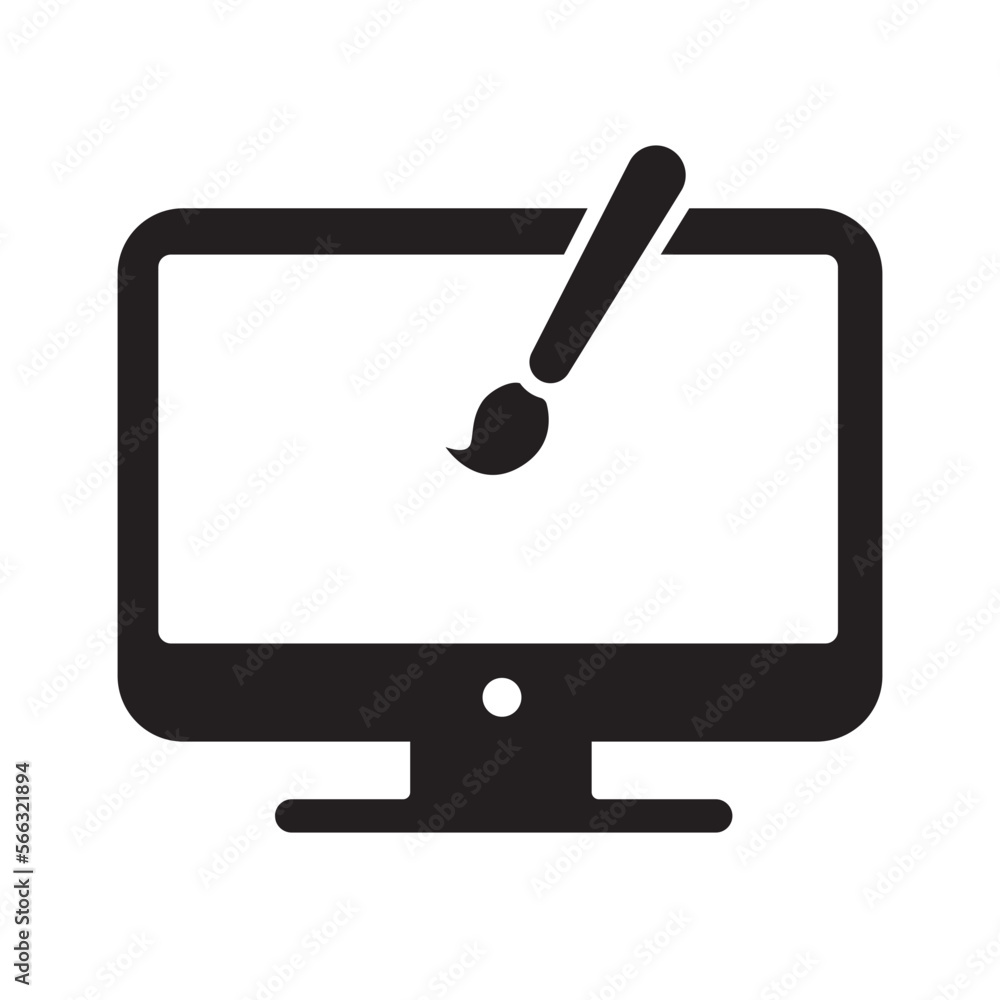 web design icon, monitor web design icon, monitor