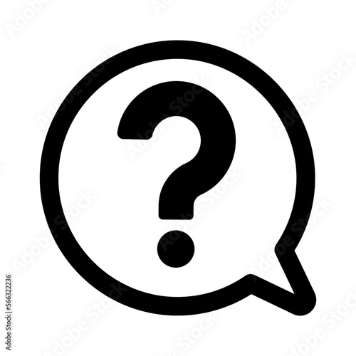 question mark in bubble icon vector