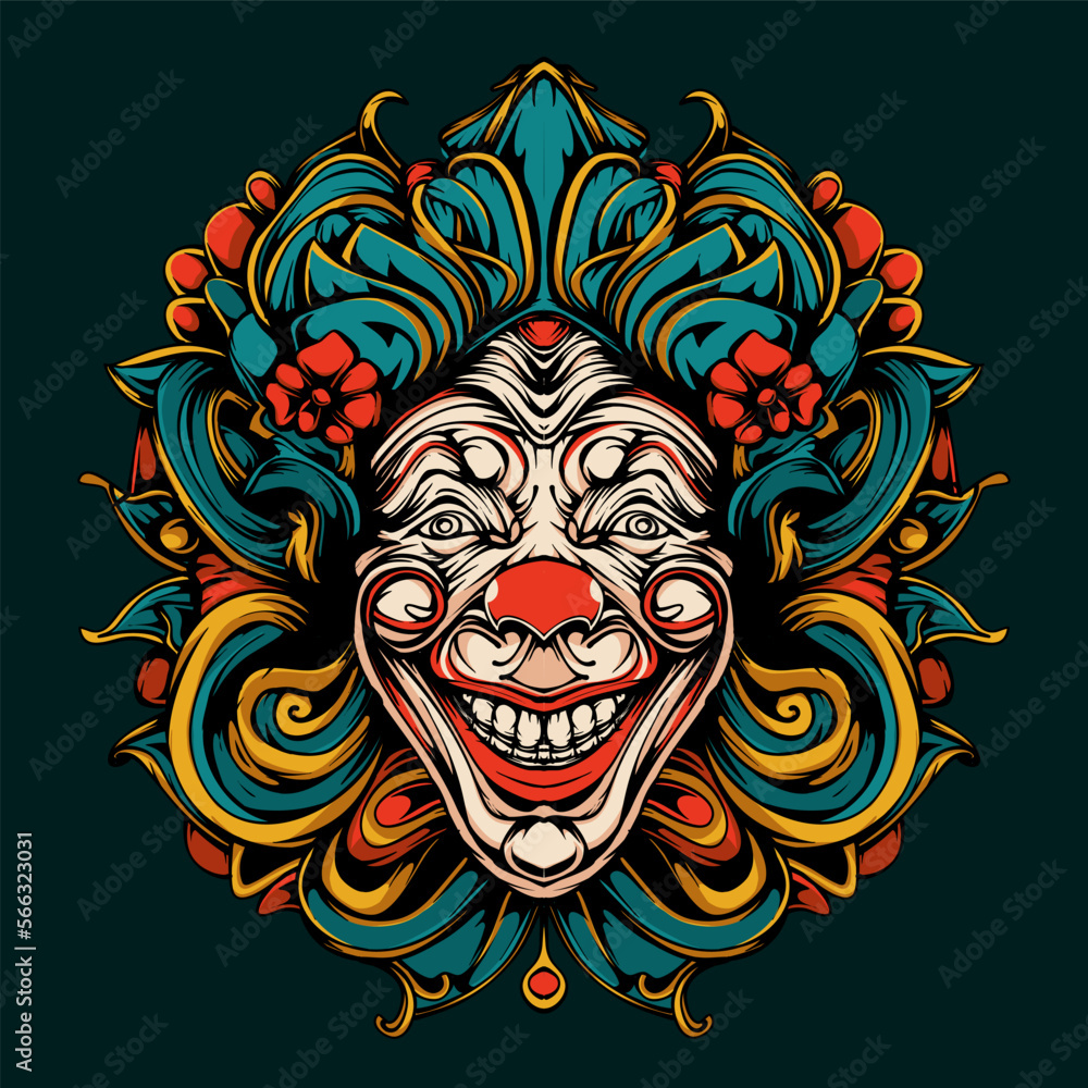 Smiling Clown Illustration