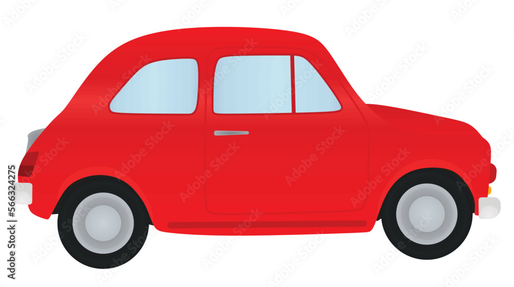 Red retro car. vector illustration