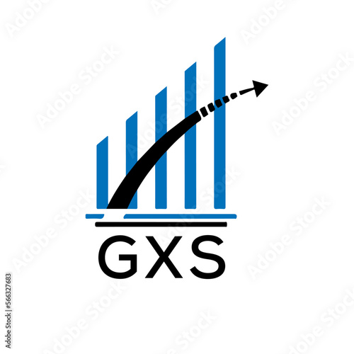 GXS letter logo. GXS blue image on white background. GXS vector logo design for entrepreneur and business. GXS best icon.
 photo