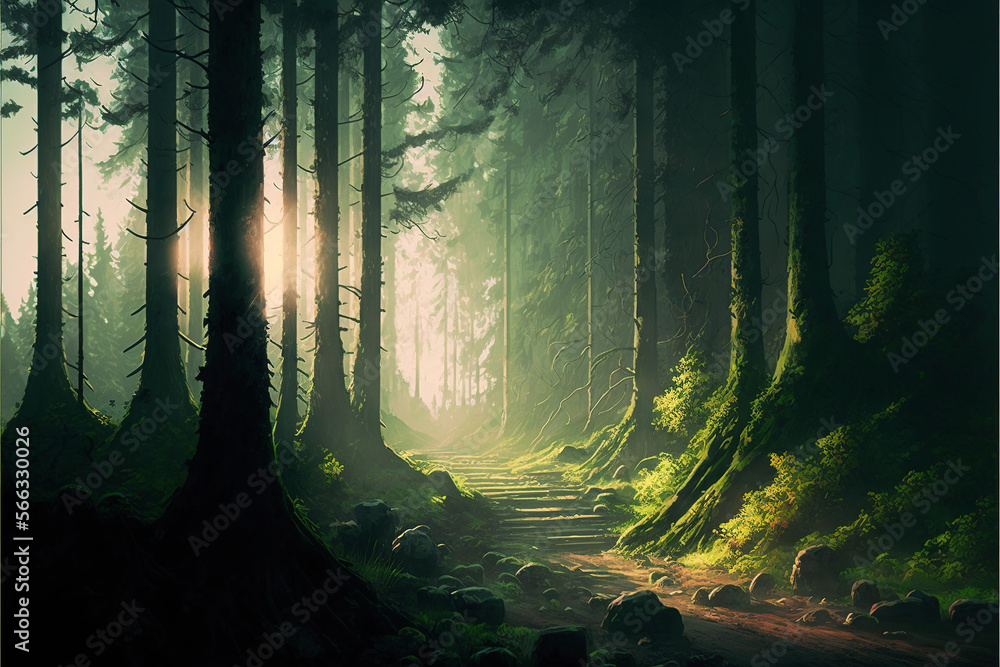 forest, tree, nature, light, fog, trees, landscape, mist, sun, autumn, wood, morning, sunrise, woods, dark, green, misty, dawn, sunlight, foggy, leaf, park, spring, summer, woodland