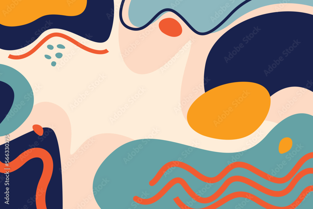 Hand drawn abstract doodle background illustration