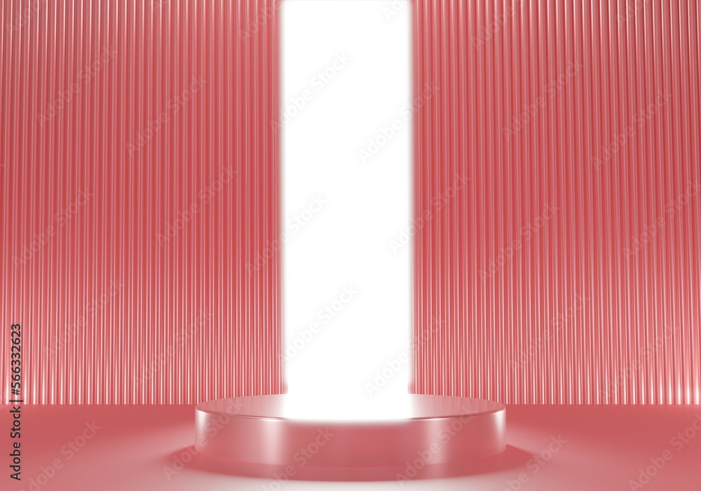 3d render, primitive shapes, abstract geometric wall, cylinder podium, modern minimalistic, pink, luxury, blank template Background 3d render podium for product banner illustration 3d render, primitive shapes, abstract geometric wall, cylinder podium, modern minimalistic, pink, luxury, blank template Background 3d render podium for product banner illustration