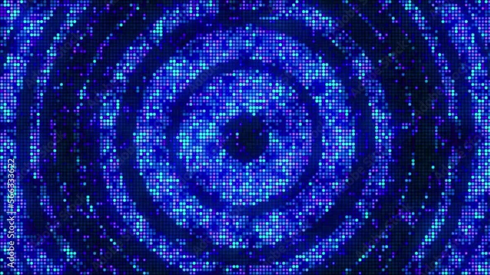 Seamless looping 4K background set. Circular motion graphics shapes with glowing led lights flashes. Seamless looping 4K background set. Circular motion graphics shapes with glowing led lights flashes.