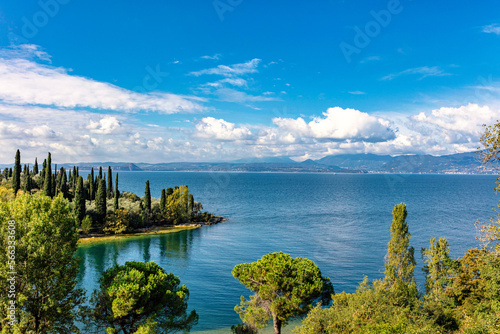 Autumn view over of lake Garda in Italy  Europe