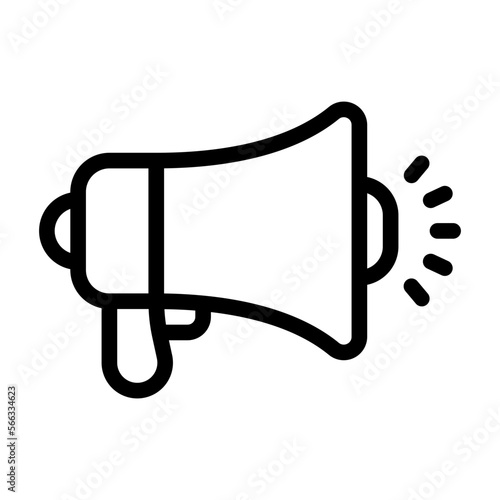 Megaphone school education line icon