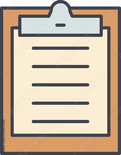 Document Clipboard Icon Illustration 