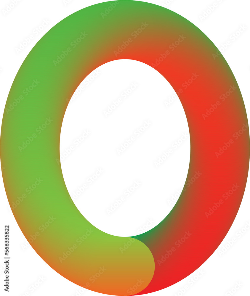 Red Orange Yellow Green Gradients Alphabet Letter O Red Orange Yellow Green Gradients Alphabet Letter O