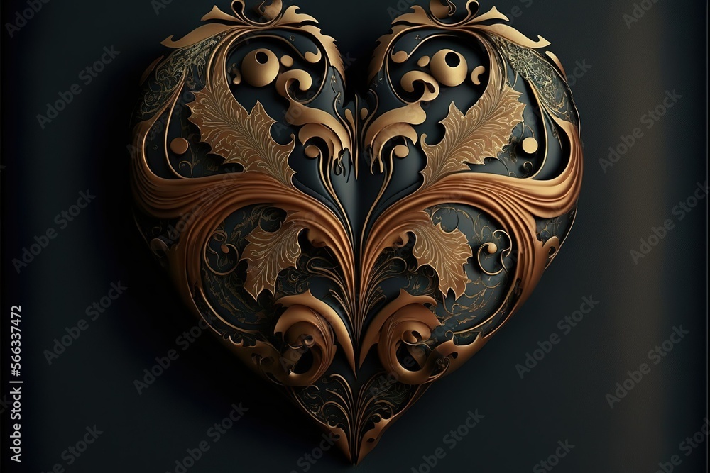 Heart in ikat style, concept of Ikat Pattern and Textile Art, created with Generative AI technology Heart in ikat style, concept of Ikat Pattern and Textile Art, created with Generative AI technology