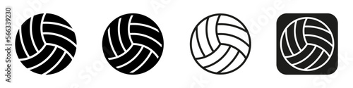 Volleyball ball. Volleyball team logo design vector icon. Beach logo ball icon.
