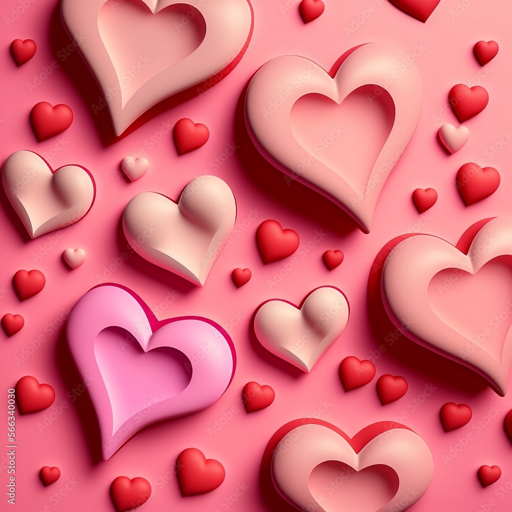 heart love background, generative AI