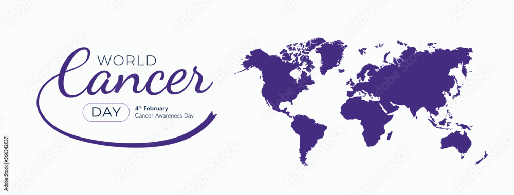 Naklejka premium World Cancer Day 4th February Social Media Post